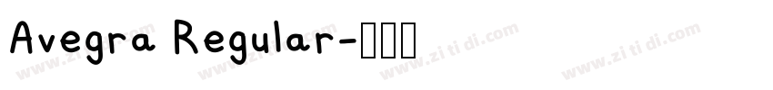 Avegra Regular字体转换